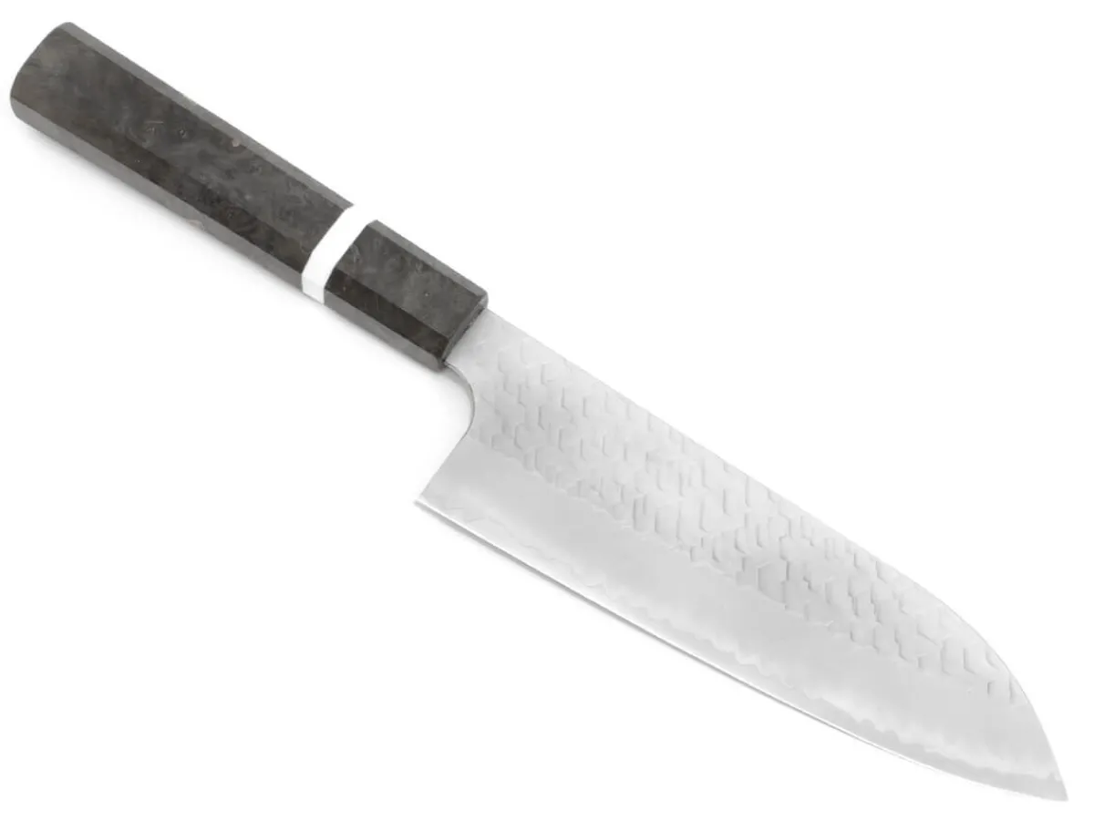 ORYOKI Allzweckmesser SPG2 Migaki Tsuchime Santoku 180, Birke* Santokumesser