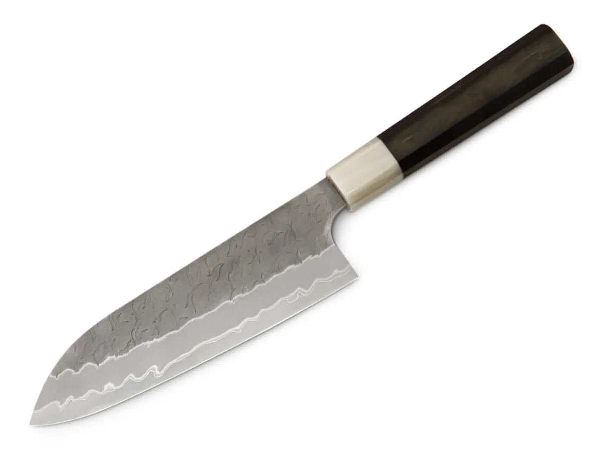 ORYOKI AS Santoku Tsuchime 180, Ebony Handle* Santokumesser