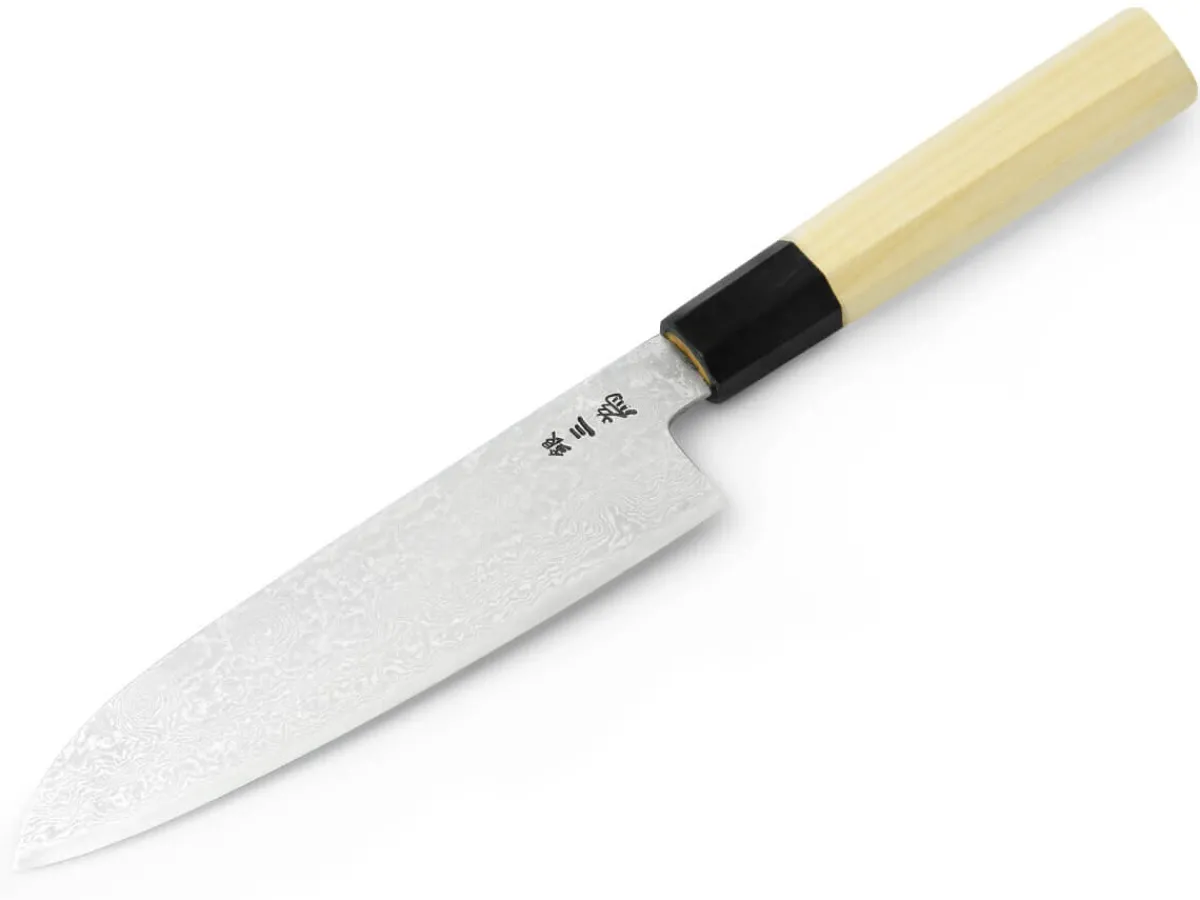 ORYOKI Damastmesser Santoku 180, Silver Steel* Santokumesser | Damastmesser