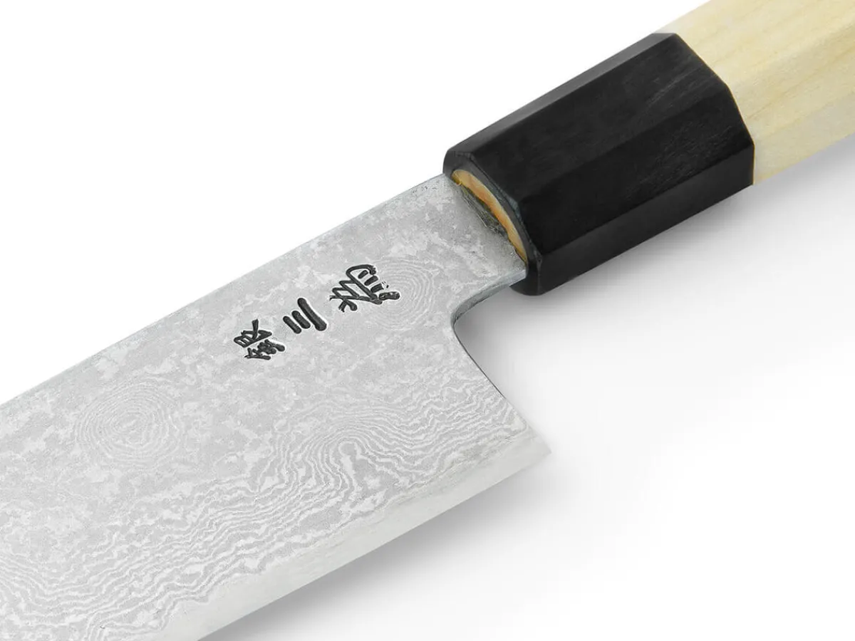 ORYOKI Damastmesser Santoku 180, Silver Steel* Santokumesser | Damastmesser