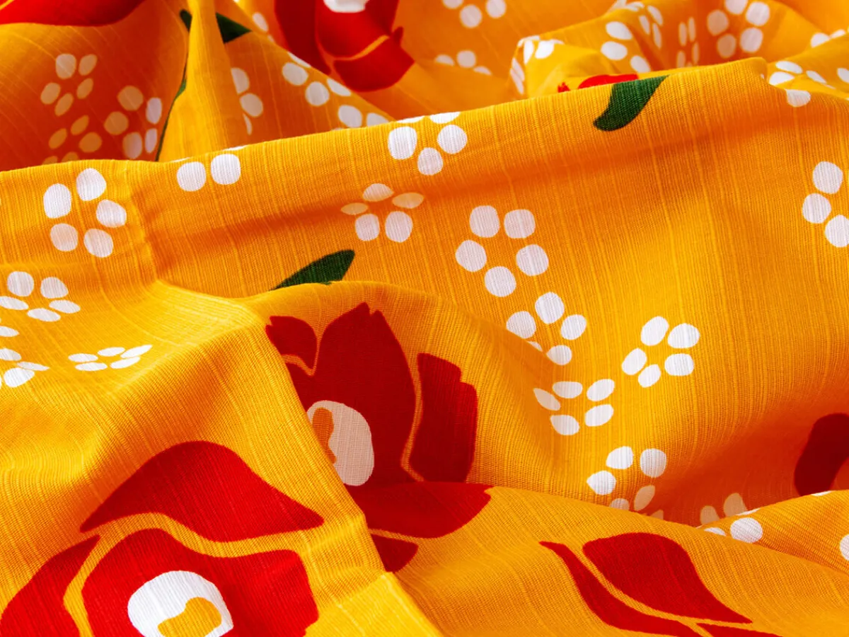 ORYOKI Furoshiki Tsubaki, orange, 90 cm* Furoshiki