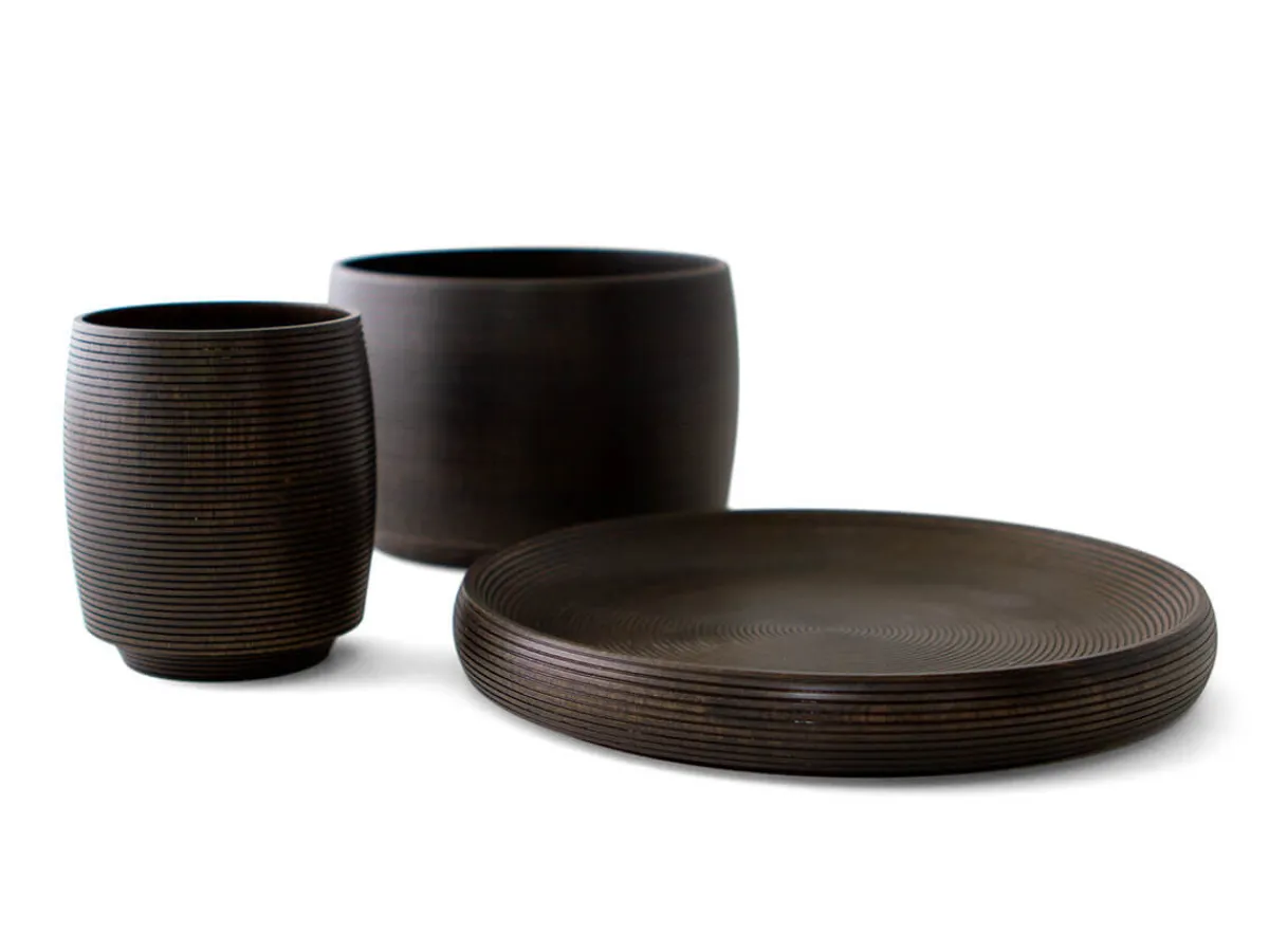 ORYOKI Geschirr-Set Turari Wan Sara schwarz* Lacquerware