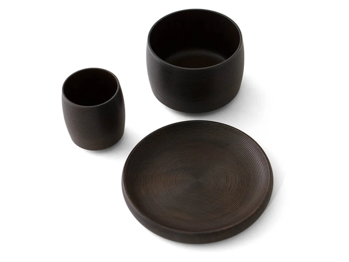 ORYOKI Geschirr-Set Turari Wan Sara schwarz* Lacquerware