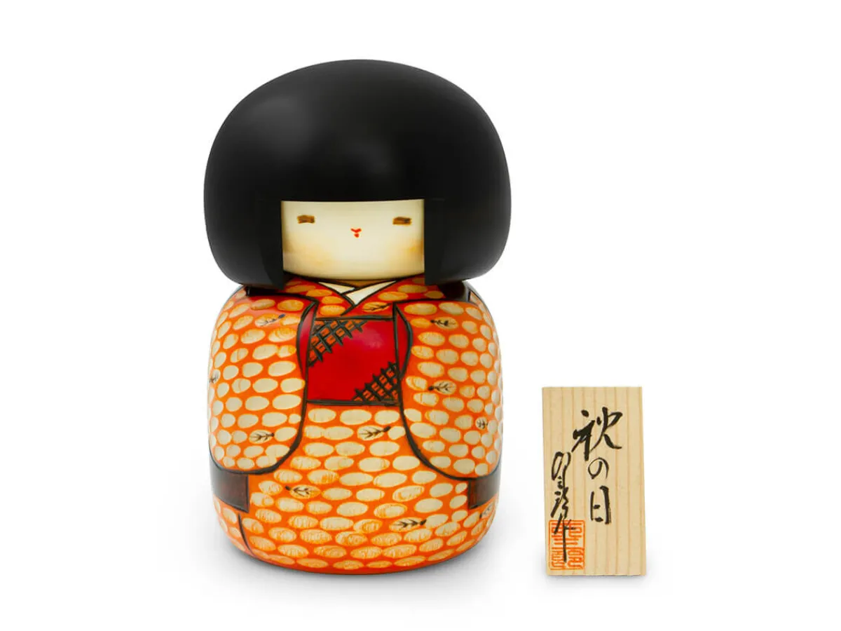 ORYOKI Kokeshi: Dekofigur Aki no hi (M) Autumn Day* Kokeshi