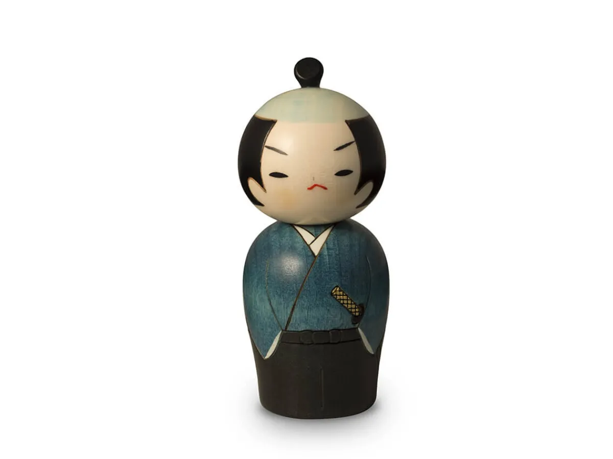 ORYOKI Kokeshi: Holzfigur Samurai* Kokeshi