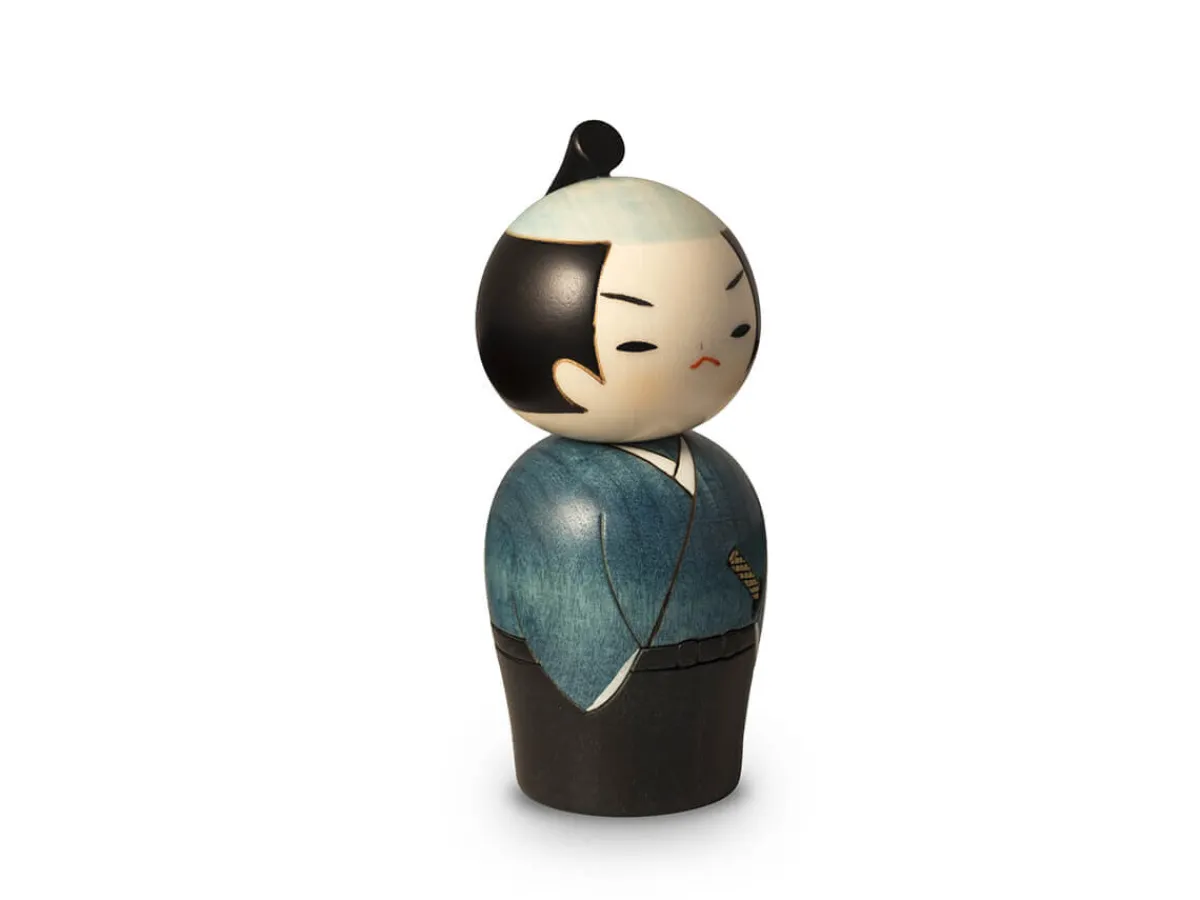 ORYOKI Kokeshi: Holzfigur Samurai* Kokeshi