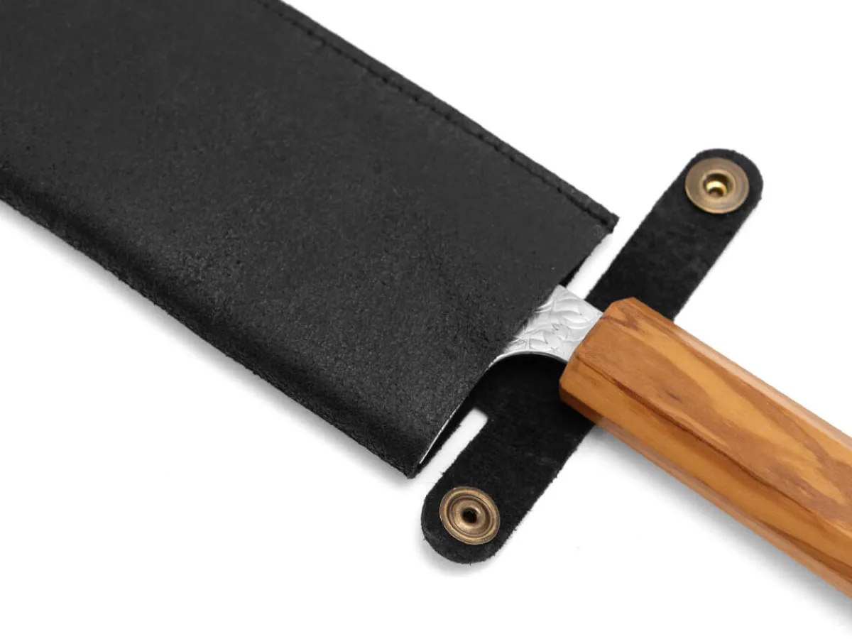 ORYOKI Messerhülle Santoku 185, Leder Vintage schwarz* Messer-Zubehör