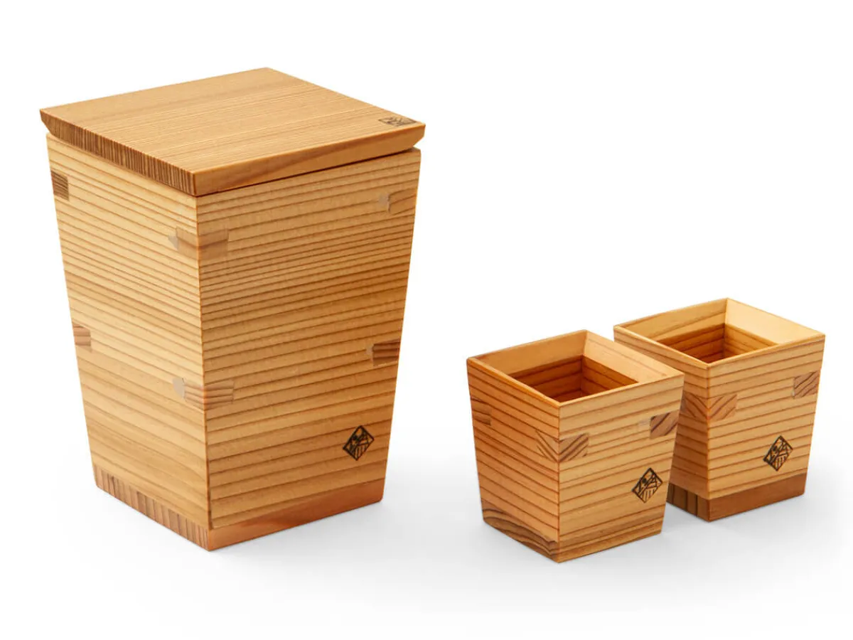 ORYOKI Sake Set Tokuri, Holz* Sake