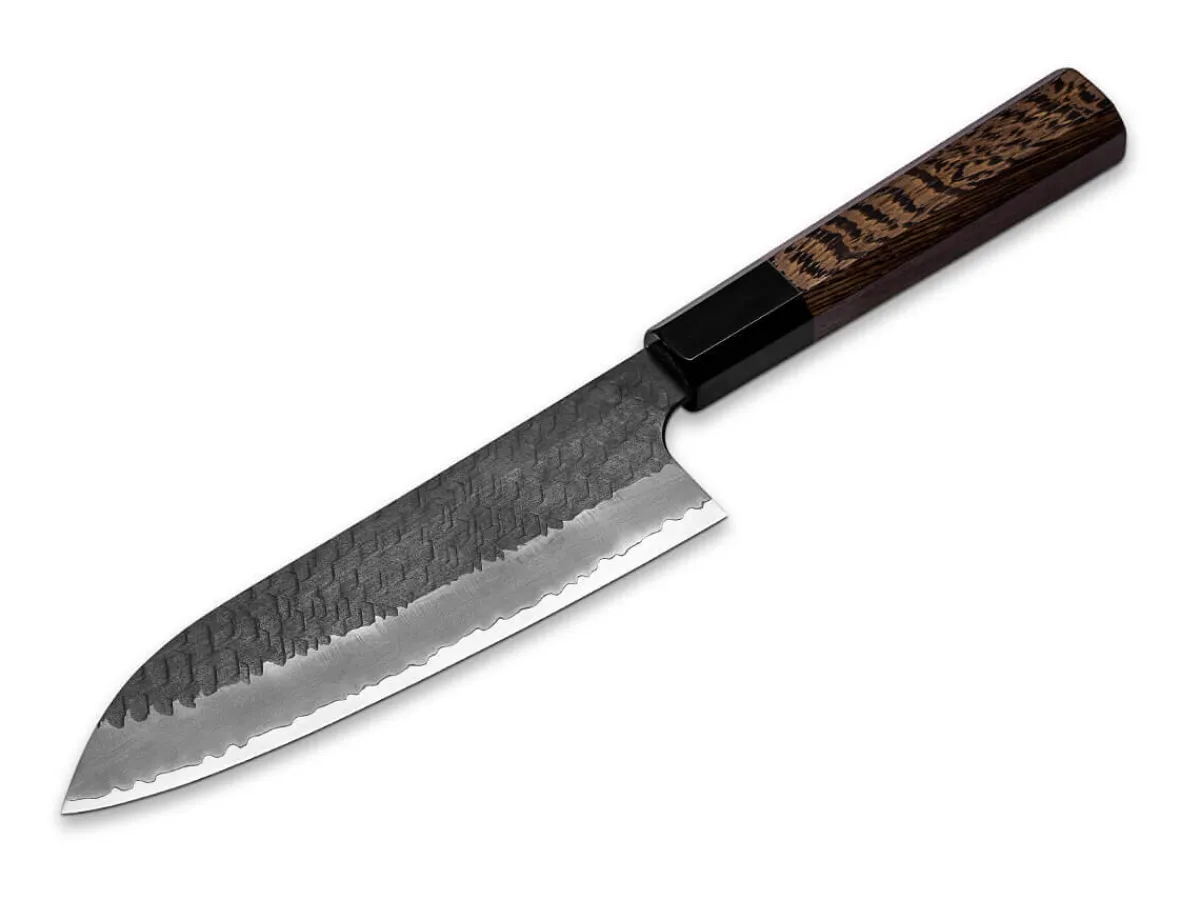 ORYOKI SPG2 Kuroshiage Tsuchime Santoku 180mm, Wenge Handle* Santokumesser