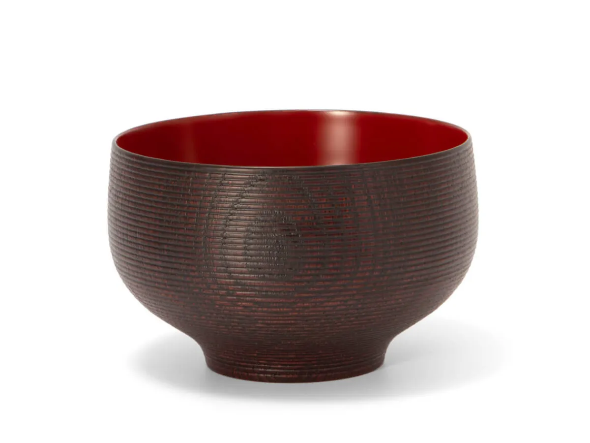 ORYOKI Suppenschale Urushi Mizu duo red, 260 ml* Holzschalen | Lacquerware