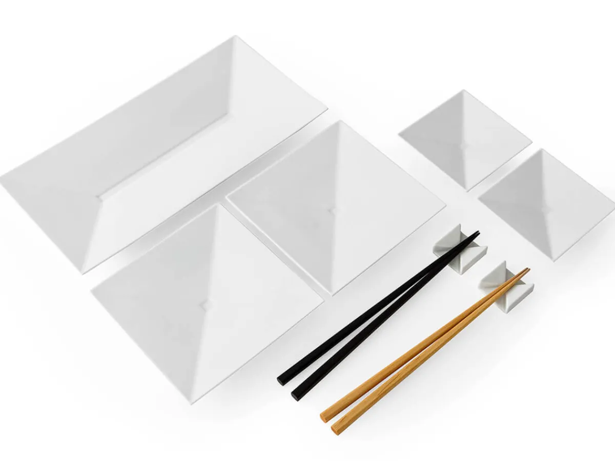 ORYOKI Sushi Set Arita Houen, 2 Personen, Geschenkbox* Sushi-Set | Japanisches Porzellan