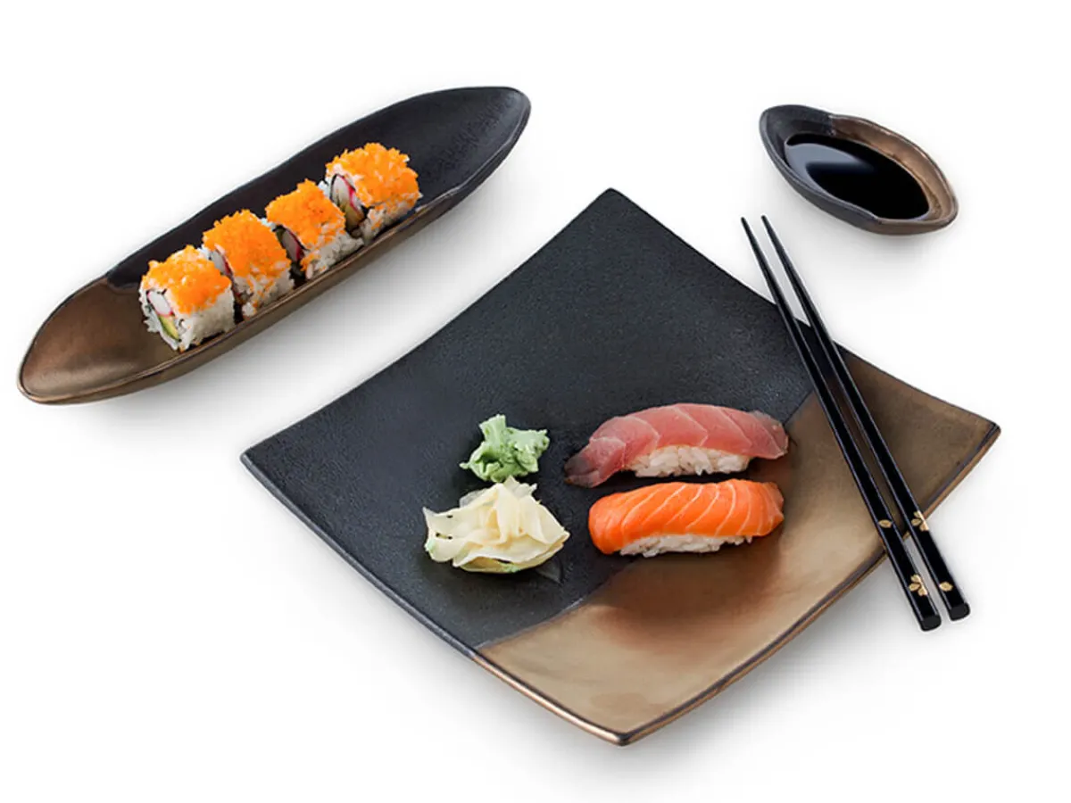 ORYOKI Sushi Set Sou, schwarz-gold* Sushi-Set