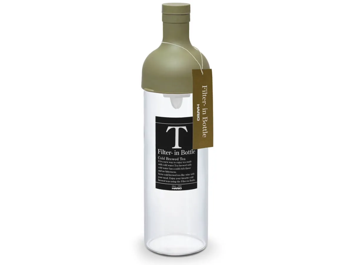 ORYOKI Teeflasche mit Sieb, HARIO Filter in Bottle, 750 ml, grün* Mizudashi (Tee Kalt Aufgießen)
