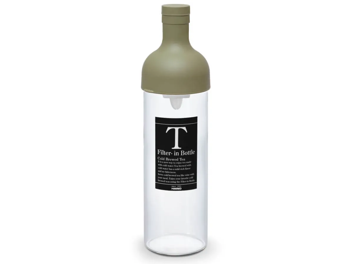 ORYOKI Teeflasche mit Sieb, HARIO Filter in Bottle, 750 ml, grün* Mizudashi (Tee Kalt Aufgießen)