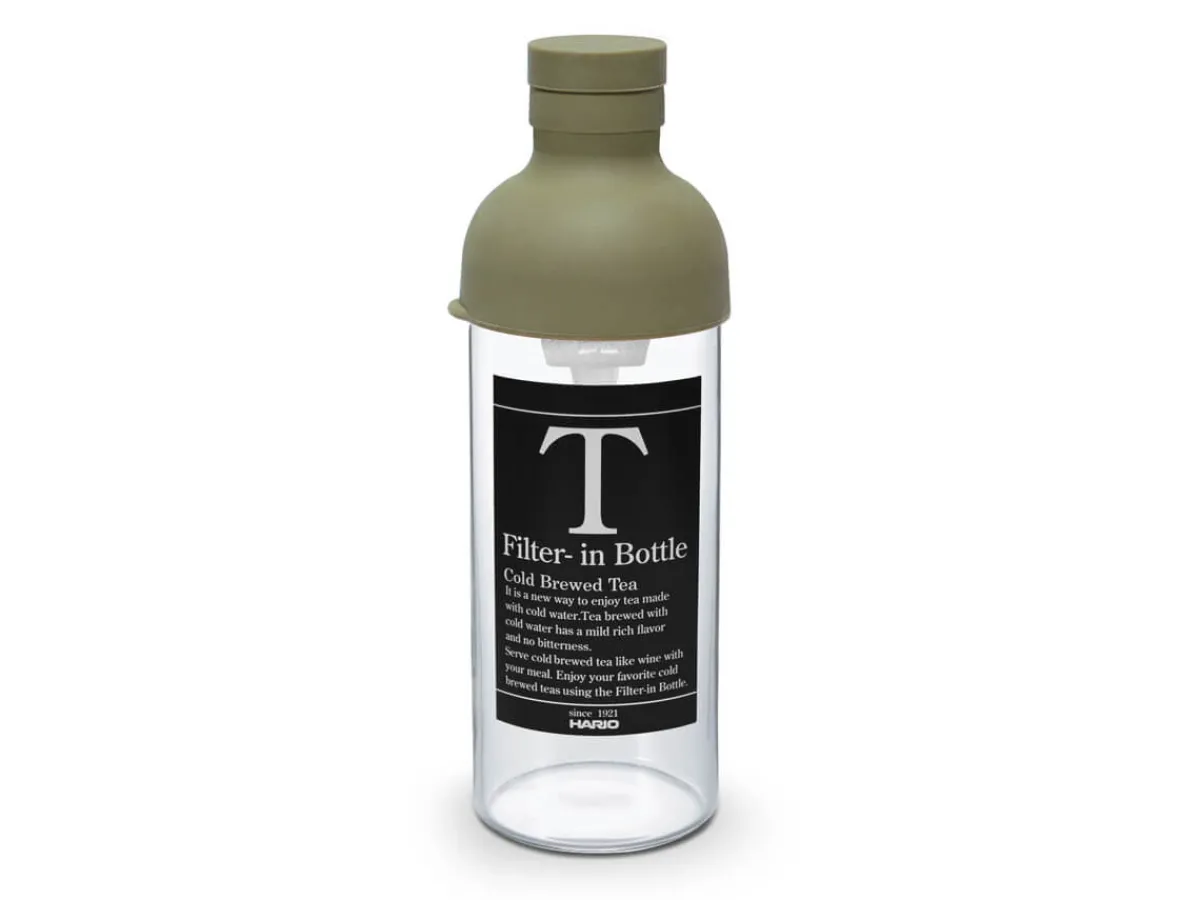 ORYOKI Teeflasche mit Sieb, HARIO Filter in Bottle, 300 ml, grün* Mizudashi (Tee Kalt Aufgießen)