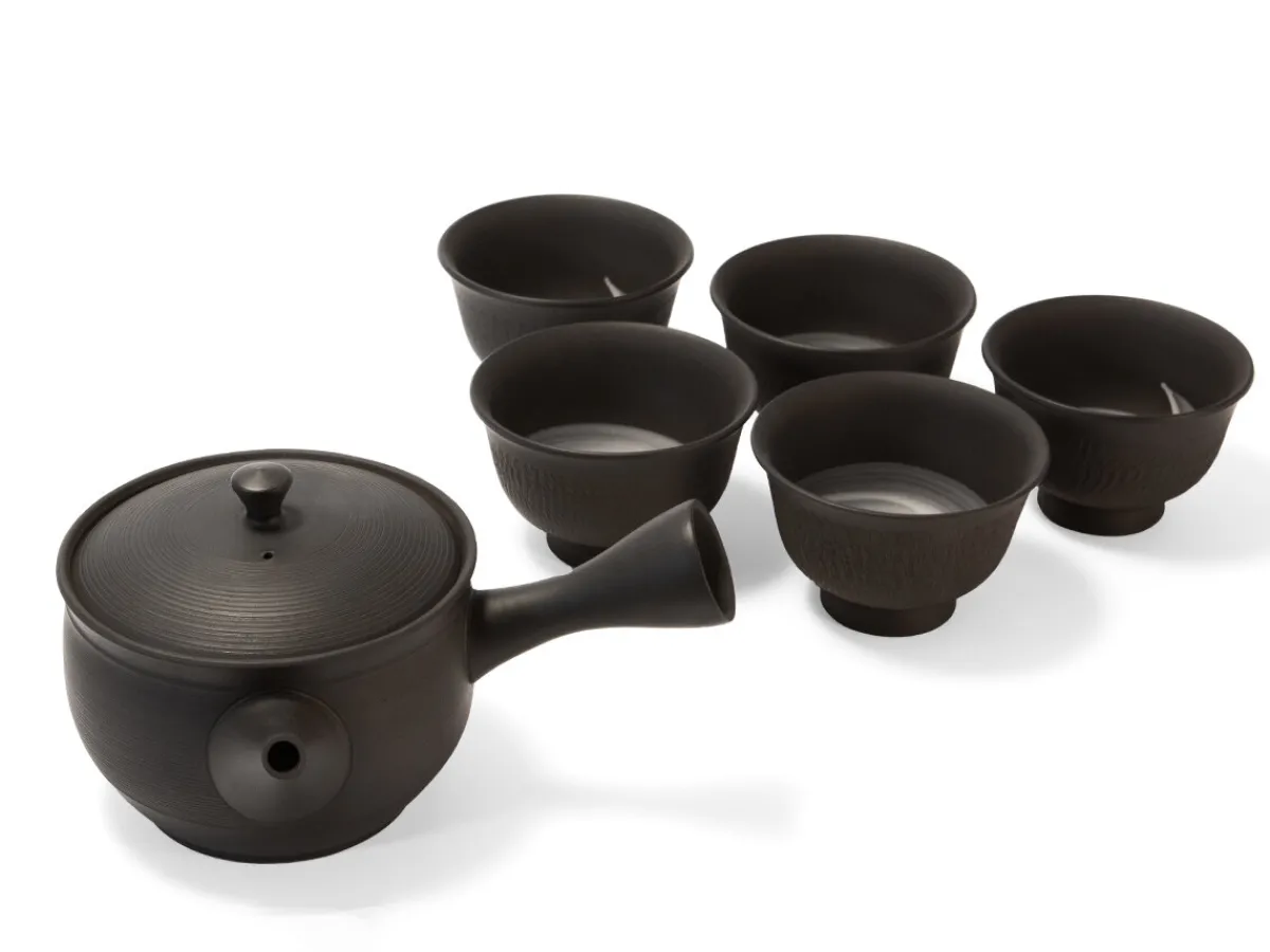 ORYOKI Teeservice 6-teilig, Kyusu Tokoname Sendan Sen Maru* Japanische Teekannen | Teegeschirr