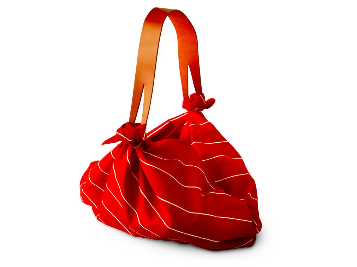 ORYOKI Umhängetasche Furoshiki Sutoraipu, rot, 70 cm* Furoshiki