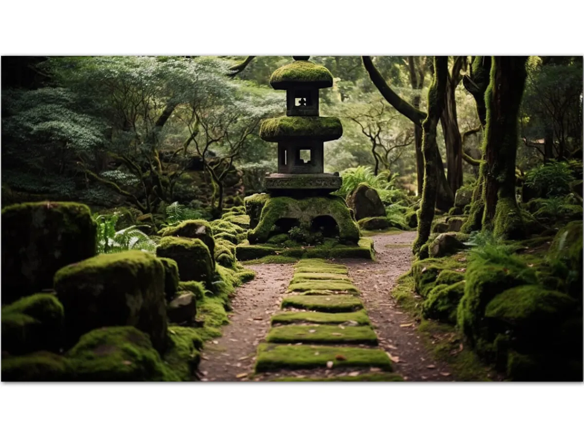 ORYOKI Wandbild Nihonteien #1, japanischer Garten, farbig, 16:9* Wandbilder